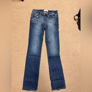BKE Women's Straight Leg Jeans in Deep Blue